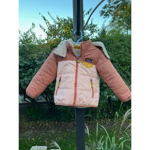 Patagonia Hooded Reversible Puffer Fleece Girls 3T